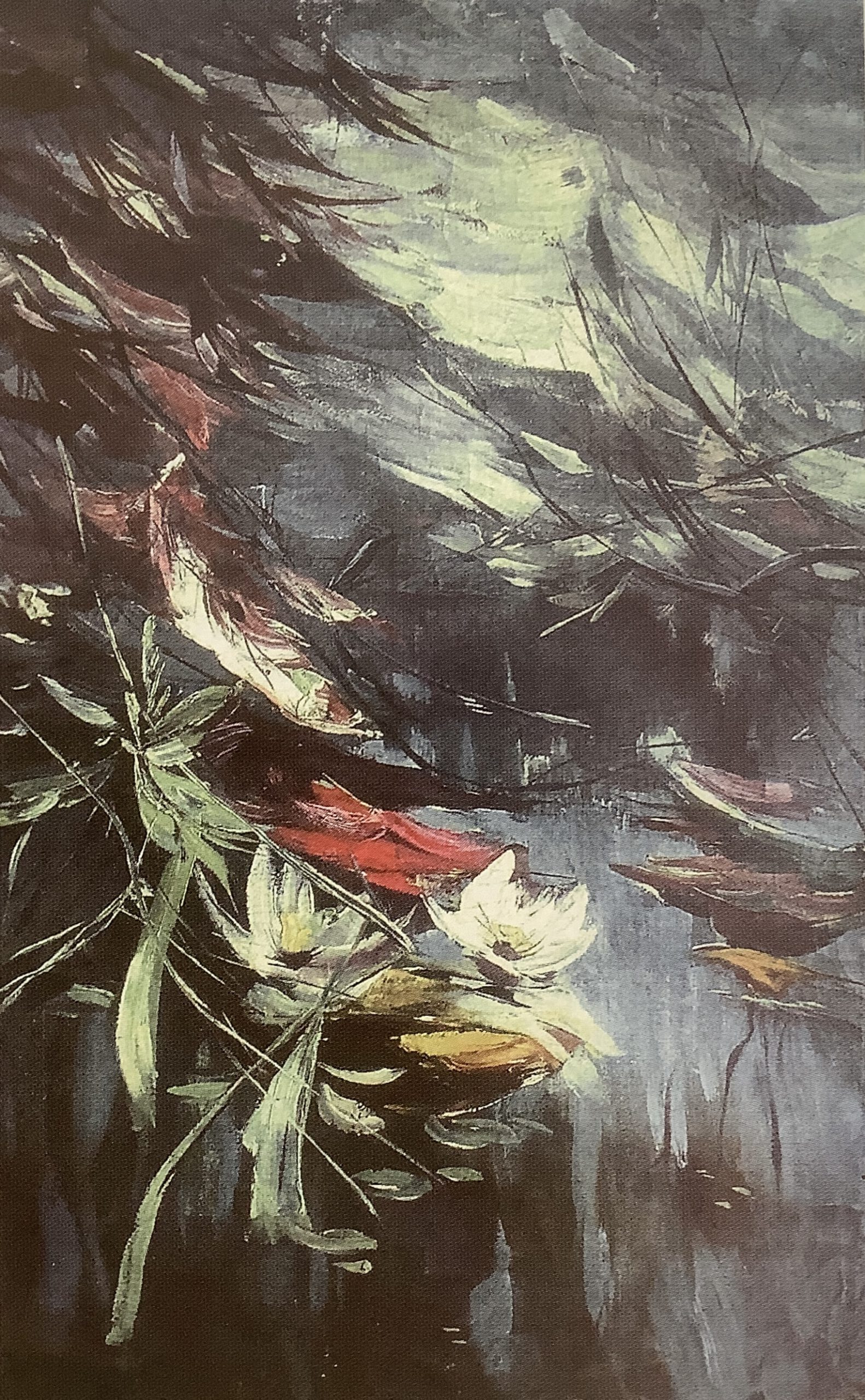Teichecke mit Seerosen, um 1916