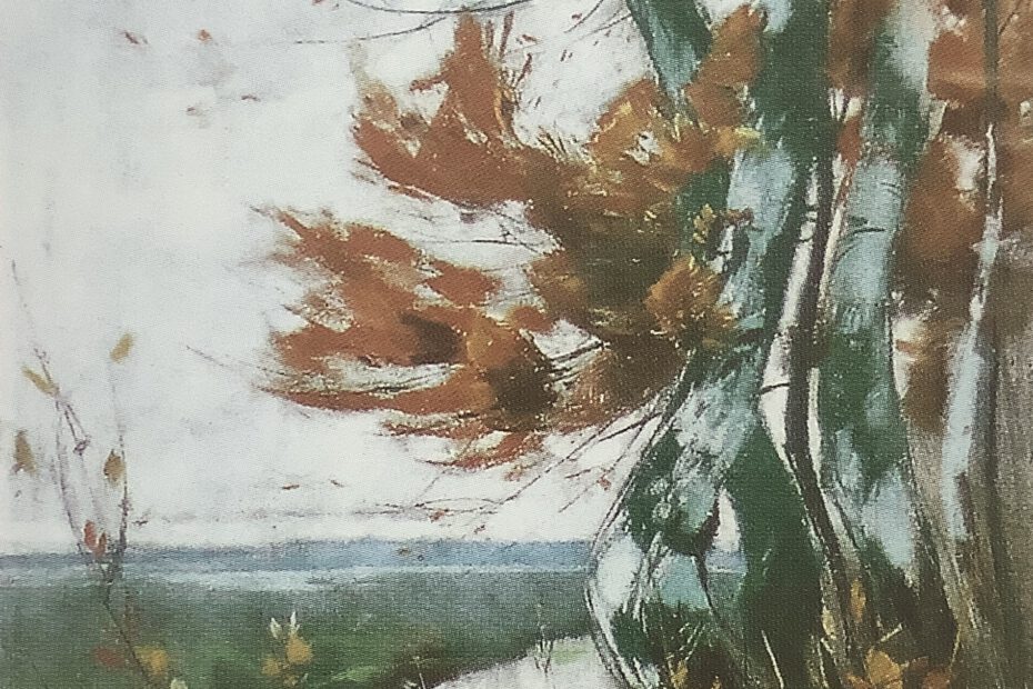 Vorfrühling - Birkengruppe am Ufer des Schwielowsees, um 1912